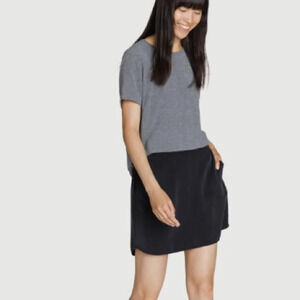 Kit and Ace Easy Breezy Washable Silk Stretch Skirt in Black - Size 6